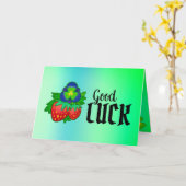 Viel Glück Irish Strawberry Exam Study Wish Karte (Gelbe Blume)