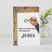 Viel Glück Job Interview Coole Karte (Stehend Vorderseite)
