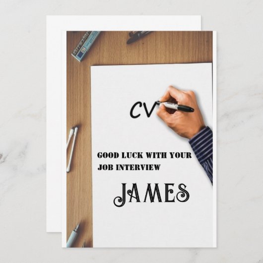 Viel Glück Job Interview Coole Karte (Vorne/Hinten)