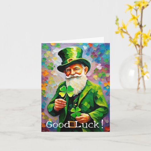 Viel Glück! Karte (Gelbe Blume)