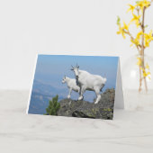 Viel Glück-Karte mit Gebirgsziege Karte (Gelbe Blume)
