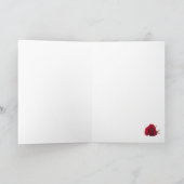 Viel Glück-Karte mit rote Rose Karte (Innenseite)