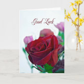 Viel Glück-Karte mit rote Rose Karte (Gelbe Blume)