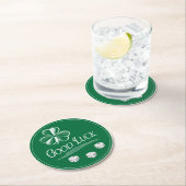 Viel Glück-Kleeblatt Bunco März-Thema Runder Pappuntersetzer (Vor Ort)