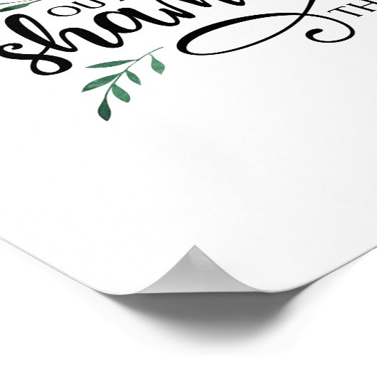 Viel Glück Kleeblatt Irish Blessing Art Poster (Ecke)