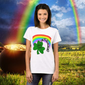 Viel Glück Kleeblatt, Regenbogen und T - Shirt