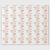 Viel Glück Koi Fisch mit Sakura | Elegant Japanisc Geschenkpapier (Flach)