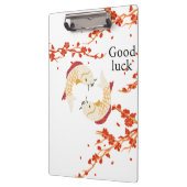 Viel Glück Koi Fisch mit Sakura | Elegant Japanisc Klemmbrett (Links)