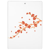 Viel Glück Koi Fisch mit Sakura | Elegant Japanisc Klemmbrett (Rückseite)