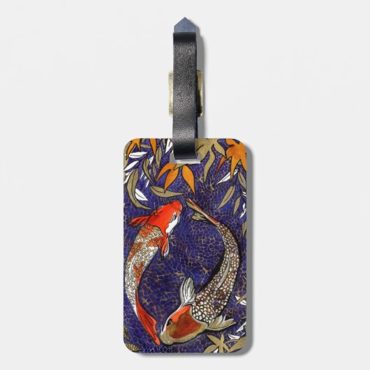 viel Glück koi Gepäckanhänger (Rückseite vertikal)