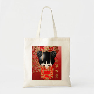 Viel Glück Kokeshi Puppen-Budget-Tasche Tragetasche