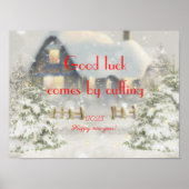 Viel Glück kommt durch Kuffeln des neuen Jahrespos Poster (Vorne)