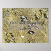 Viel Glück kommt durch Kuffeln von Zitat-Poster Poster (Vorne)