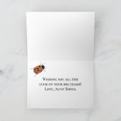 Viel Glück Ladybug Floral Karte (Innenseite)