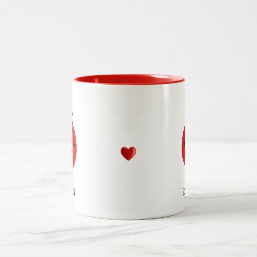 Viel Glück Ladybug Zweifarbige Tasse (Mittel)