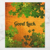 Viel Glück, Luckklee Weinetikett (Einzelnes Label)