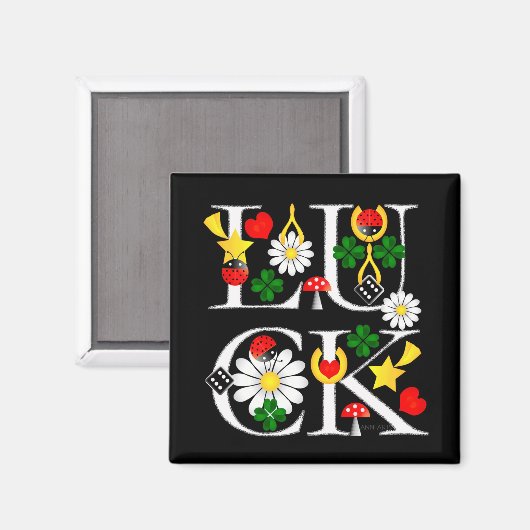 Viel Glück Magnet (Vorderseite/Rückseite)