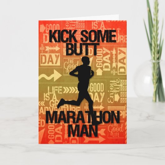 Viel Glück Marathon Man Kick Einige Hintern Karte (Vorderseite)