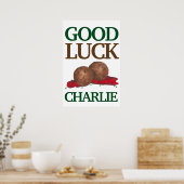 Viel Glück Meatballs Marinara Design Poster (Küche)