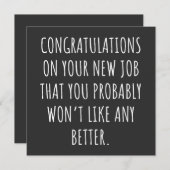 Viel Glück mit dem neuen Job Einladung (Vorne/Hinten)