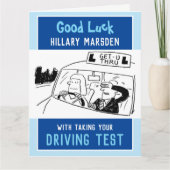 Viel Glück mit der Einnahme der Fahrprüfkarte Karte (Vorderseite)