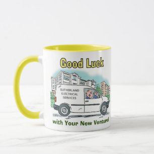 Viel Glück mit Ihrem neuen Geschäftsfarben Tasse