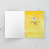 Viel Glück mit Ihrem neuen Job Blue Butterfly Karte (Innenseite)