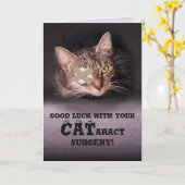 Viel Glück mit Ihrer CATaract-Operation Karte (Gelbe Blume)