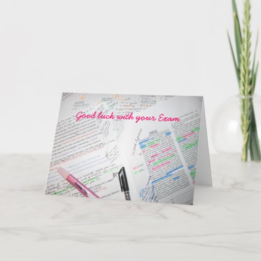 Viel Glück mit Ihrer Prüfung Karte (Vorderseite)