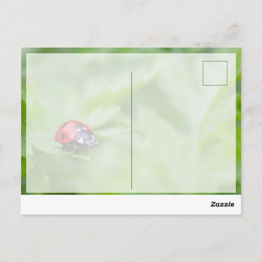 Viel Glück mit niedlichem kleinen Ladybug! Postkar Postkarte (Rückseite)