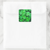 Viel Glück mit vier Leaf-Clovers Quadratischer Aufkleber (Tasche)
