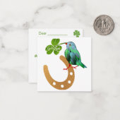 Viel Glück Mitteilungskarte (Vorderseite/Rückseite Beispiel)