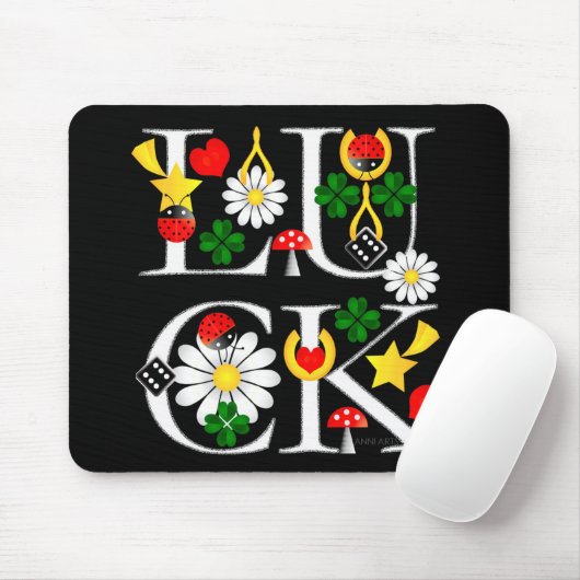 Viel Glück Mouse Pad Mousepad (Mit Mouse)