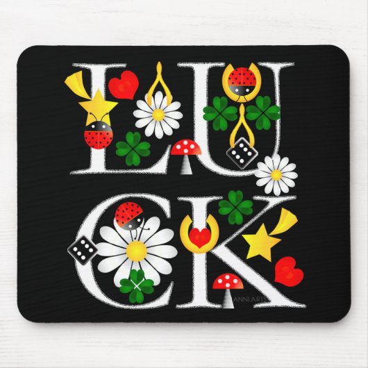 Viel Glück Mouse Pad Mousepad (Vorne)