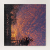 Viel Glück Name Schöne Sonnenaufgangswolken Puzzle (Horizontal)