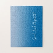 Viel Glück Name Skript für Blue Gradient Funny Puzzle (Vertikal)