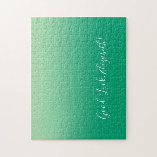 Viel Glück Name Skript für Green Gradient Funny Puzzle (Vertikal)