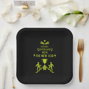 Viel Glück-Neuauftrag Pappteller