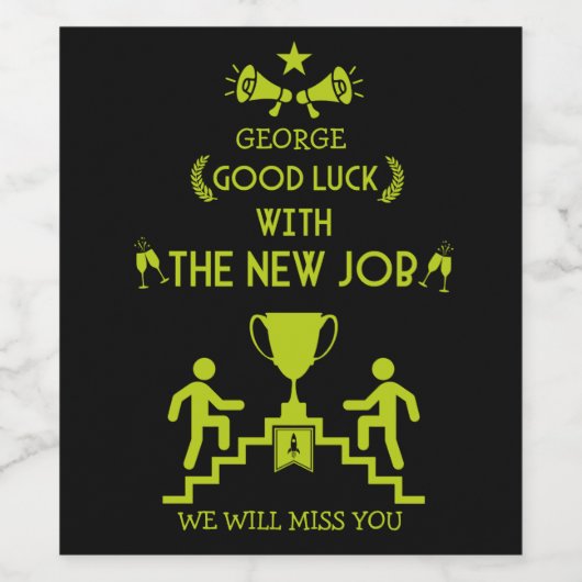 Viel Glück-Neuauftrag Weinetikett (Einzelnes Label)