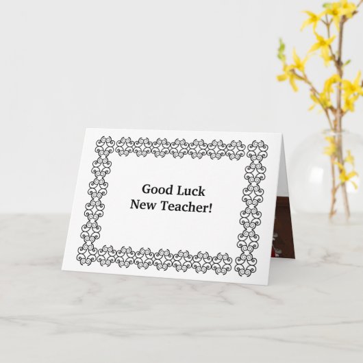 Viel Glück Neuer Lehrer! Karte (Gelbe Blume)