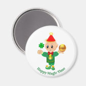 Viel Glück Niedlich Elf, Shramock und Gold Ball Magnet (Vorderseite/Rückseite)