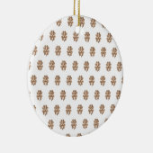 Viel Glück oder Ihr Text, vier leere Klappen Keramik Ornament (Rechts)