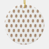 Viel Glück oder Ihr Text, vier leere Klappen Keramik Ornament (Vorne)