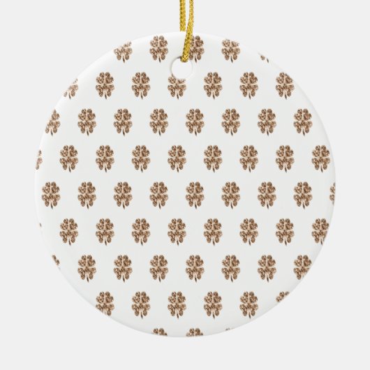 Viel Glück oder Ihr Text, vier leere Klappen Keramik Ornament (Vorne)