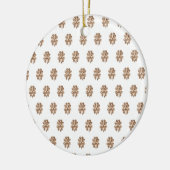 Viel Glück oder Ihr Text, vier leere Klappen Keramik Ornament (Links)