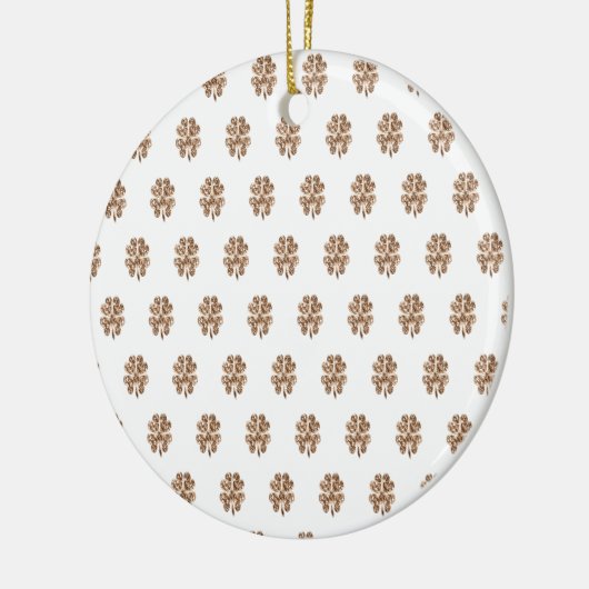 Viel Glück oder Ihr Text, vier leere Klappen Keramik Ornament (Links)