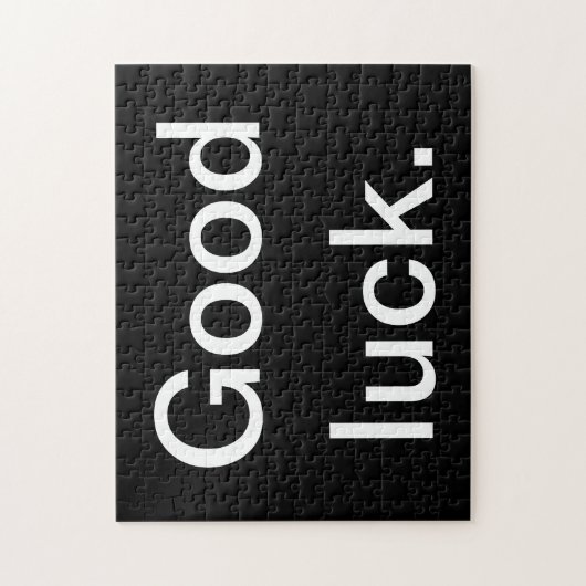 Viel Glück oder Ihr Worträtsel Puzzle (Vertikal)