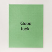 Viel Glück oder Ihre Worte rätseln grün Schwarz Puzzle (Vertikal)