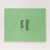 Viel Glück oder Ihre Worte rätseln grün Schwarz Puzzle (Horizontal)