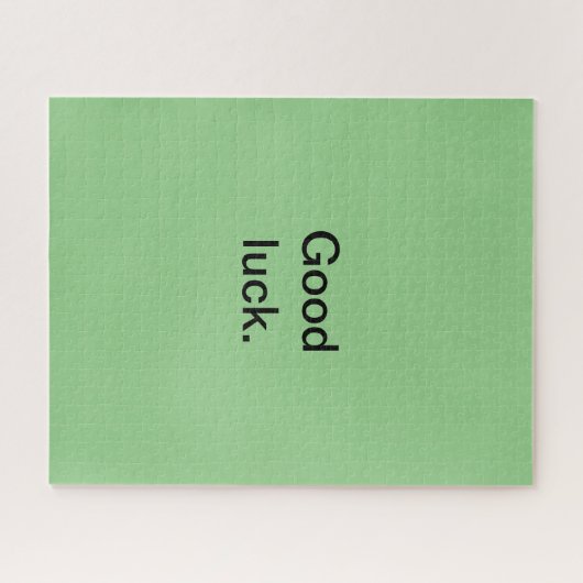 Viel Glück oder Ihre Worte rätseln grün Schwarz Puzzle (Horizontal)